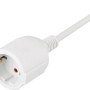 Weißes Schutzkontakt-Verlängerungskabel mit USB-C Anschluss, Teil der Steckdosenleisten Kategorie.
