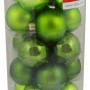 Grüne Vitbis Weihnachtskugeln, 28 Stück, Glas, glänzend und matt, in transparenter Dose.
