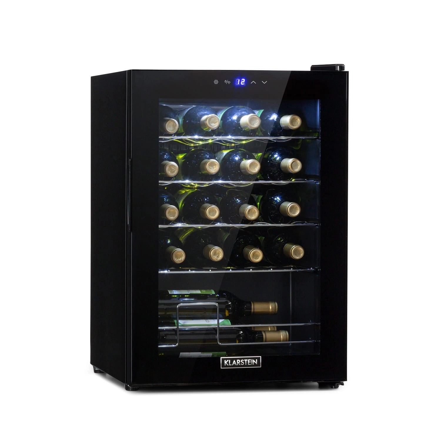 Klarstein Shiraz 20 Uno Weinkühlschrank 53 L 20 Flaschen Touch-Bedienfeld 5 günstig online kaufen