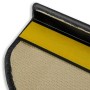 Detailansicht: Schwarze, halbrunde Karat Stufenmatte Via Veneto mit Klebestreifen.