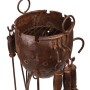Dekorativer Grill RESO im Antik-Look, rostfarben, 66x34x34cm, mit Grillzubehör.