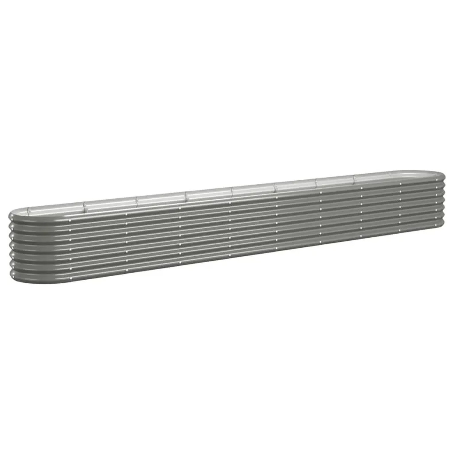 vidaXL Hochbeet Verzinkter Stahl 332x40x36 cm Grau 318884