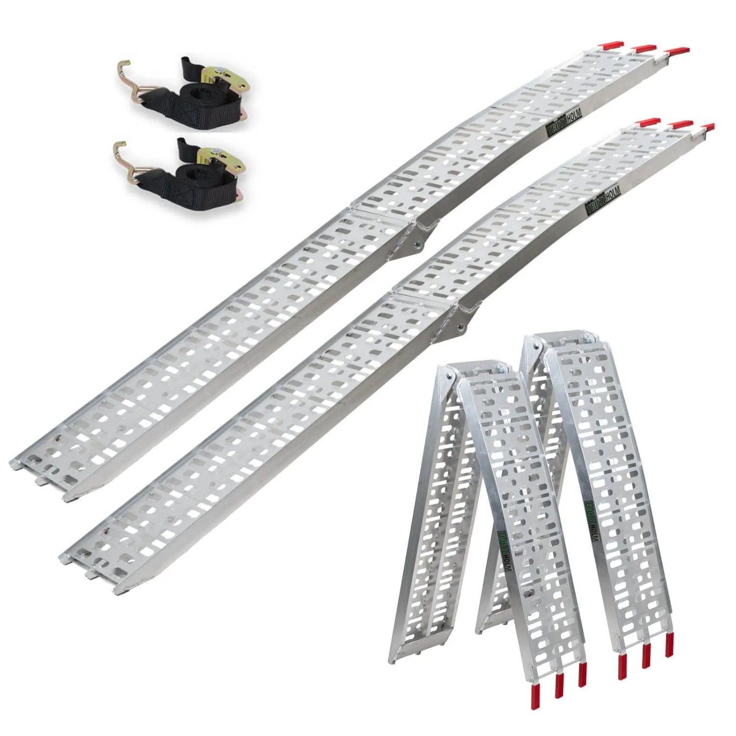 TRUTZHOLM 2x Auffahrrampe klappbar 228 cm Traglast 680 kg grau