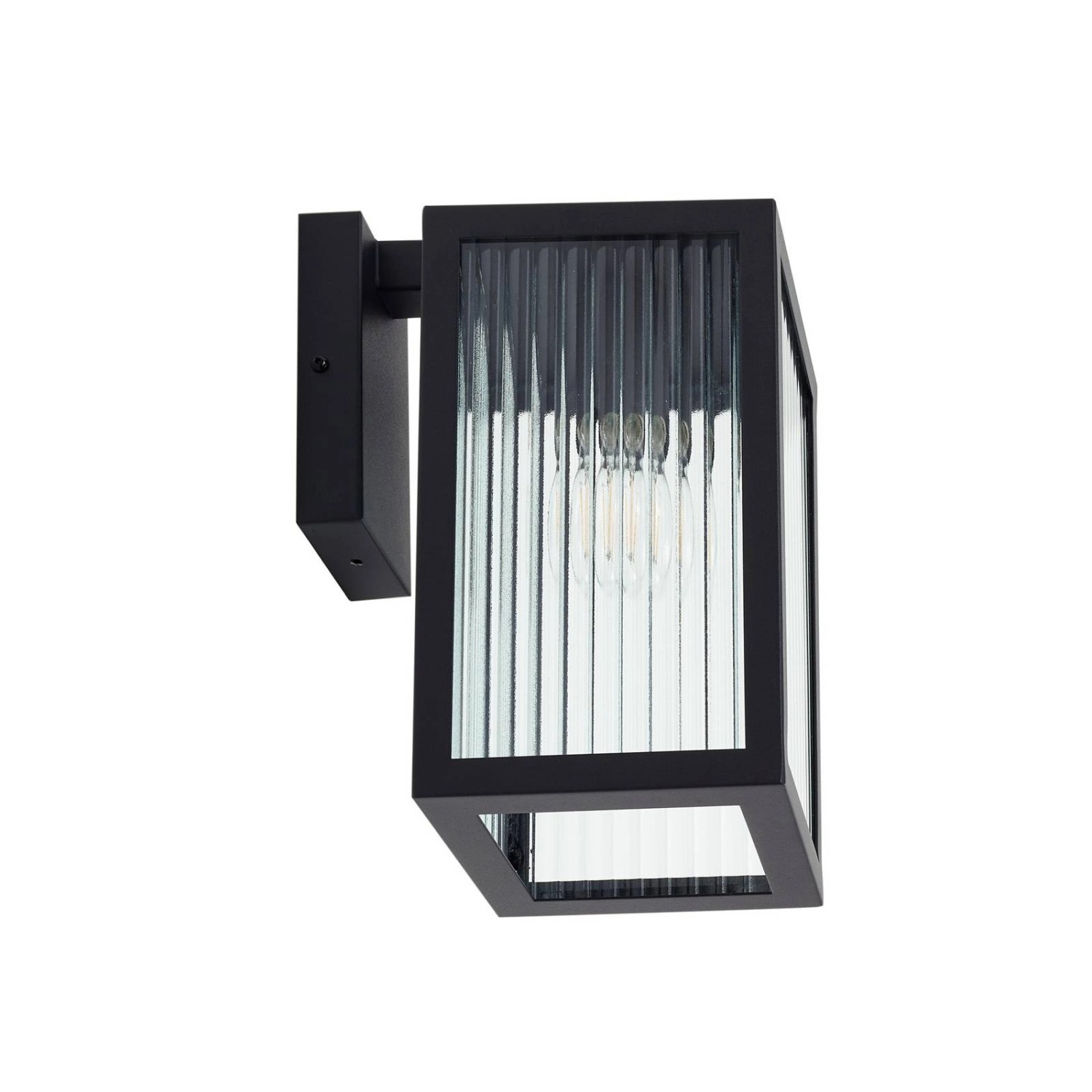 Thumbnail - Lindby Wandleuchte Außen Bolgar 10034938 Spritzwassergeschützt Modern in Schwarz aus Metall 1-flammig E27