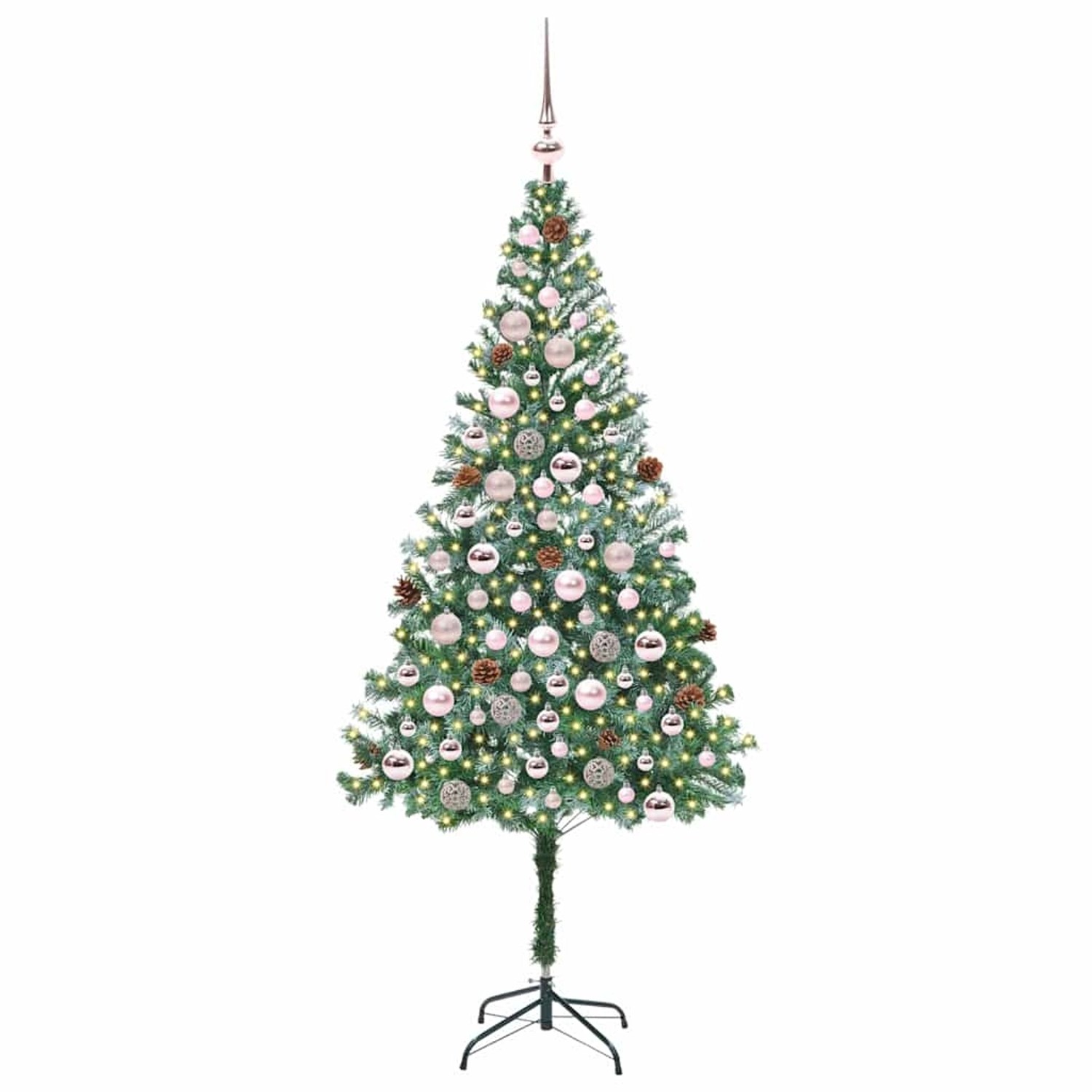 vidaXL Künstlicher Weihnachtsbaum Grün 180 cm PVC und Stahl 3396716