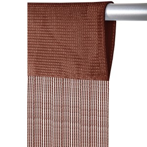 Brauner Fadenvorhang Prince 90x250 cm als dekorativer Fenstervorhang.