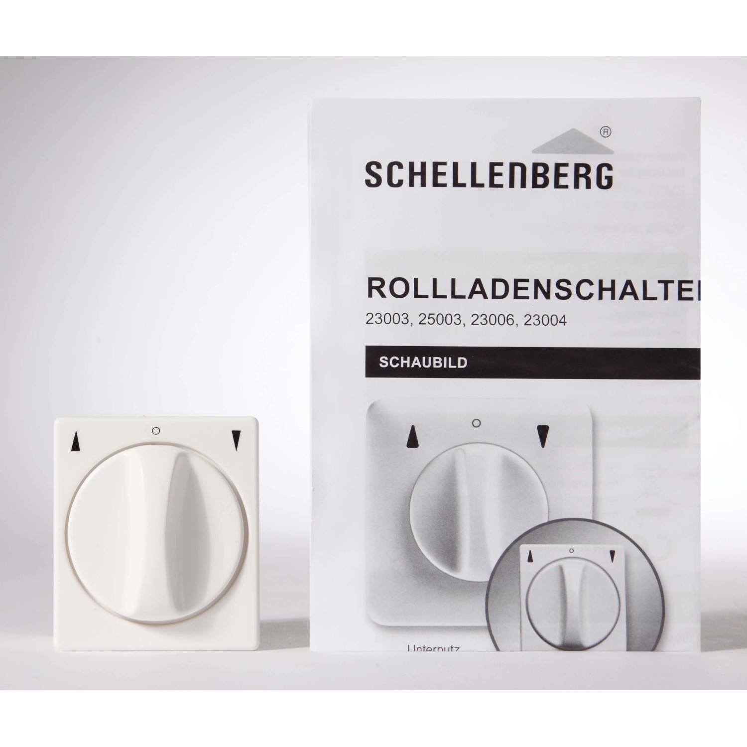 Schellenberg Rollladenschalter Aufputz in Weiß, zur manuellen Steuerung von Rollladenmotoren.