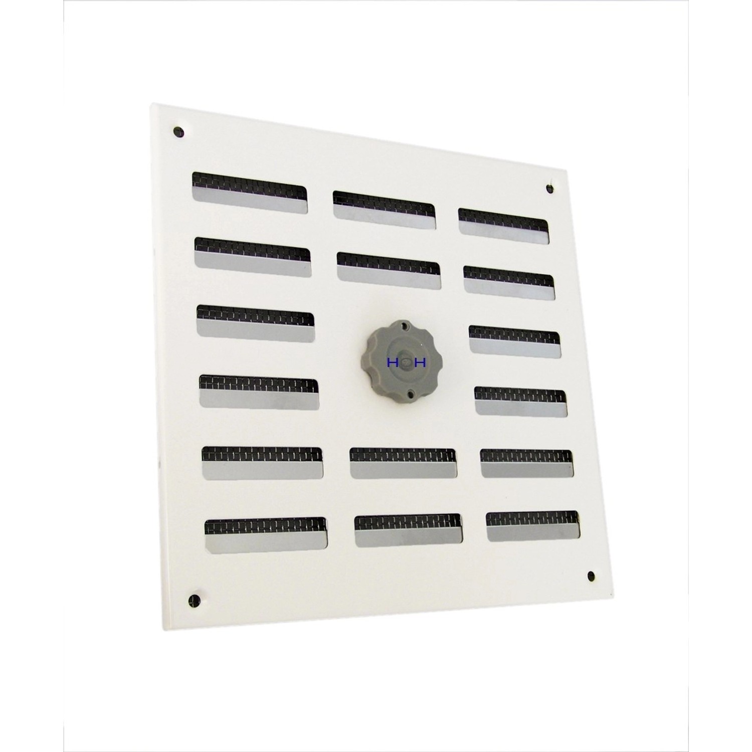 Häusler Lüftungsgitter LG 2020 SW Schiebegitter Alu Weiss 195 x195mm Abluft günstig online kaufen