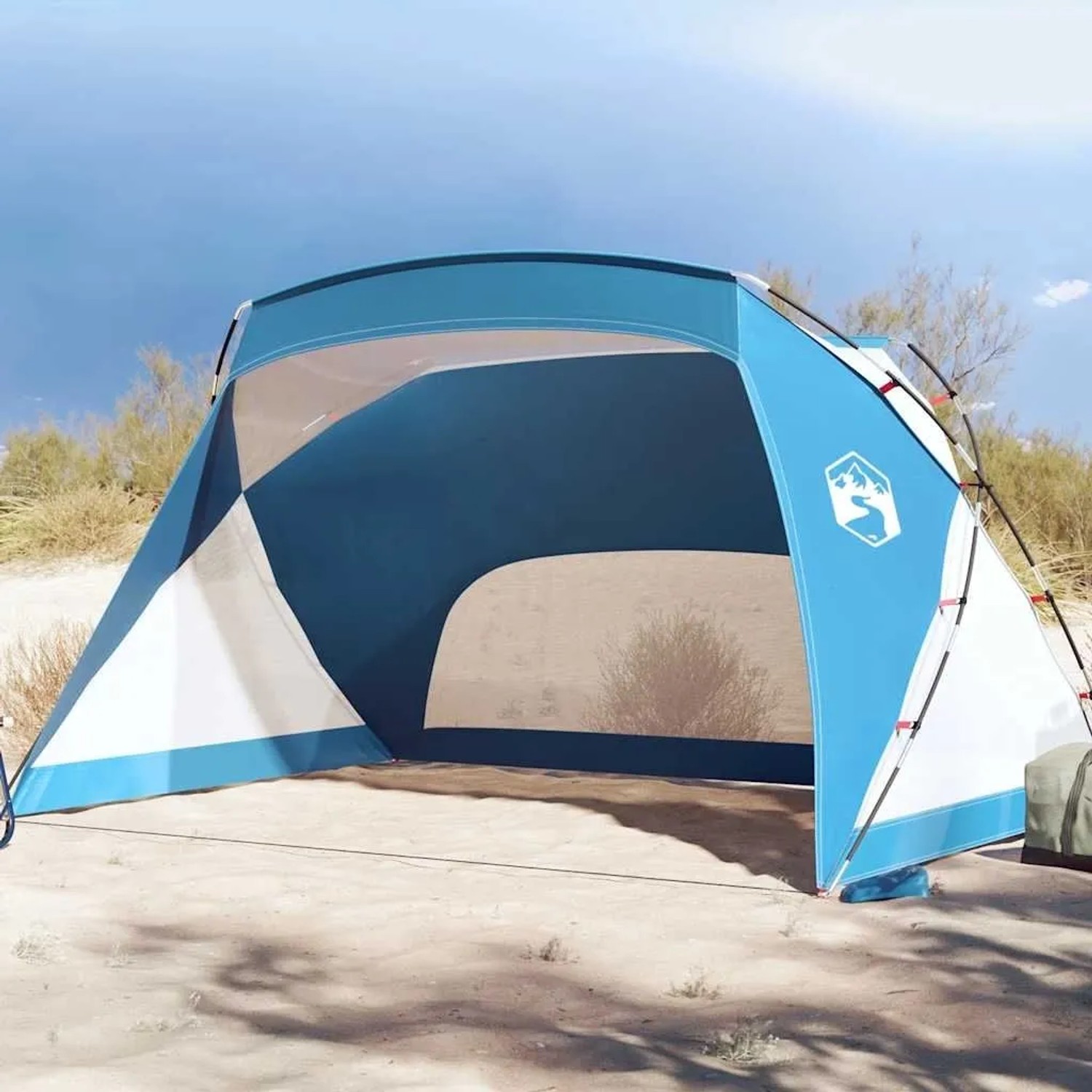 vidaXL Strandzelt Azurblau 274x178x170/148 cm 185T Polyester 94403_2
