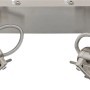 Nickelmatter LED-Spot Dusino mit zwei Leuchten und warmweißem Licht.