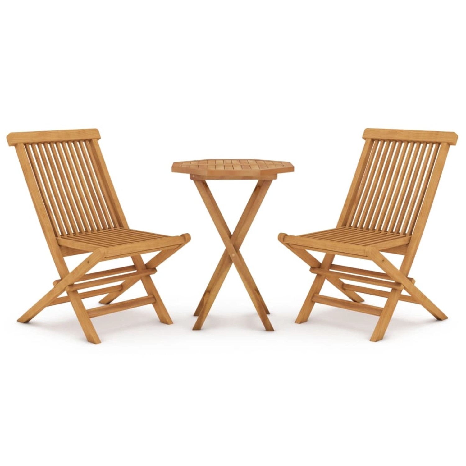 vidaXL 3-tlg Garten-Essgruppe Massivholz Teak Modell 8 günstig online kaufen