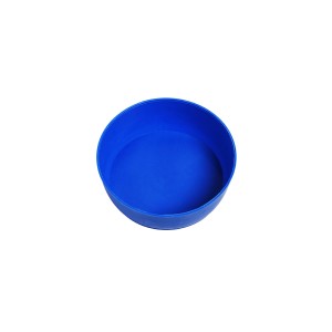 Blauer LUX Gipsbecher Classic aus Kunststoff, flach, zum Anrühren von Gips und Spachtel.