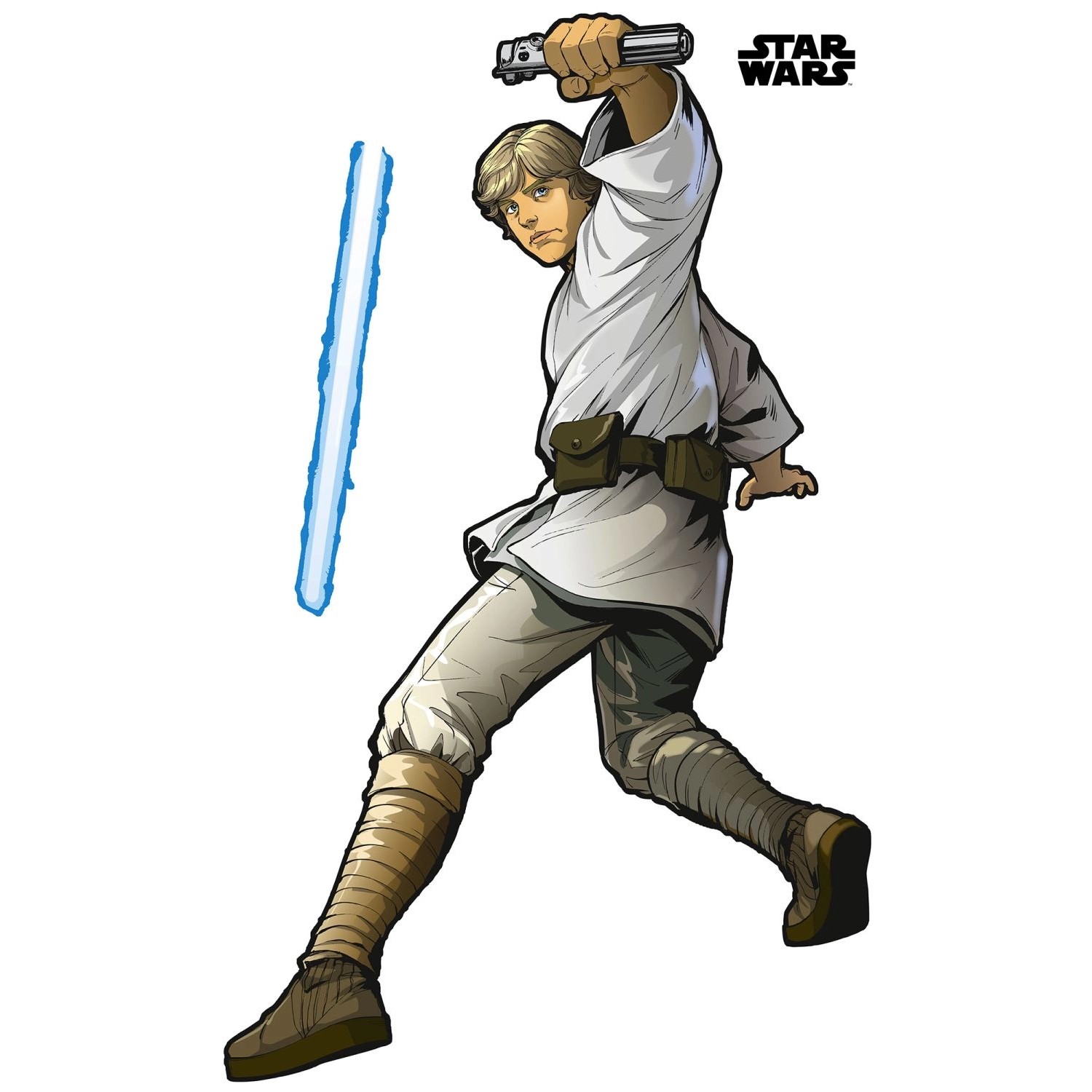 Disney Wandtattoo Star Wars Luke Skywalker Xxl Grau 127 x 200 cm 612425