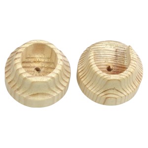 2er-Pack Gardinia Wandlager Lugano für 28 mm Stangen, Kolonial-Holzoptik.