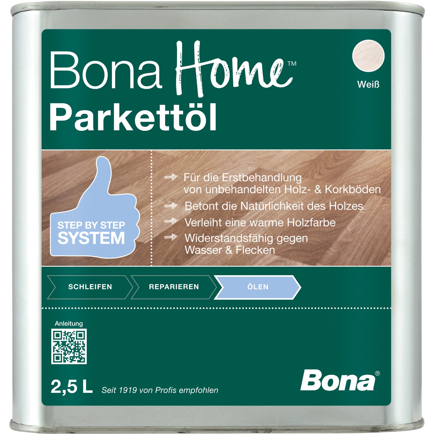 Bona Home Parkett-Öl Weiß 2,5 l