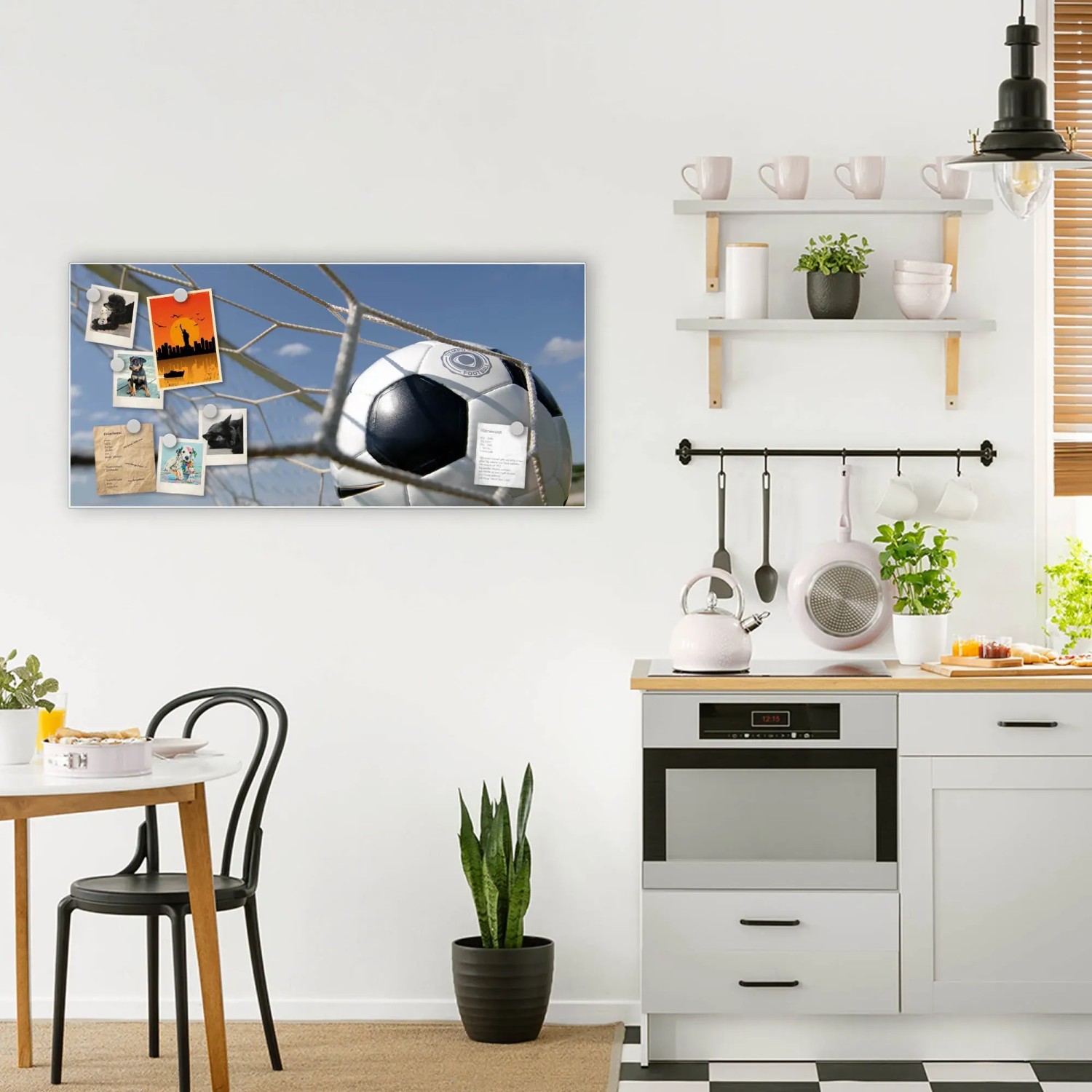 Banjado Magnettafel 30x75 Cm – Magnetwand Aus Metall Mit Motiv, Inkl. 4 Magnete & Montageset, Für Küche, Büro, Kinderzimmer