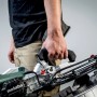 Metabo KGS 254 M Kapp- und Zugsäge, getragen. Kompakte Säge mit zwei Hartmetall-Sägeblättern.