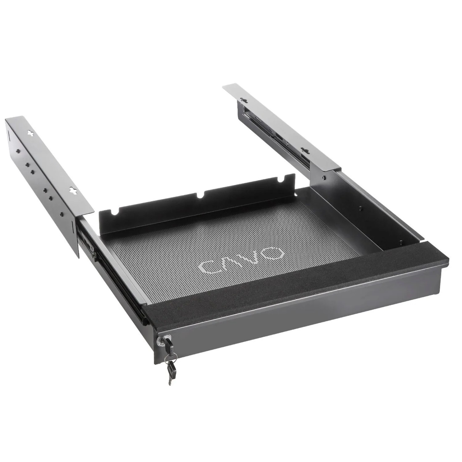 SOTECH CAVO Unterbau Laptop Schublade 480 x 446 x 80 mm Schwarz Abschließbar