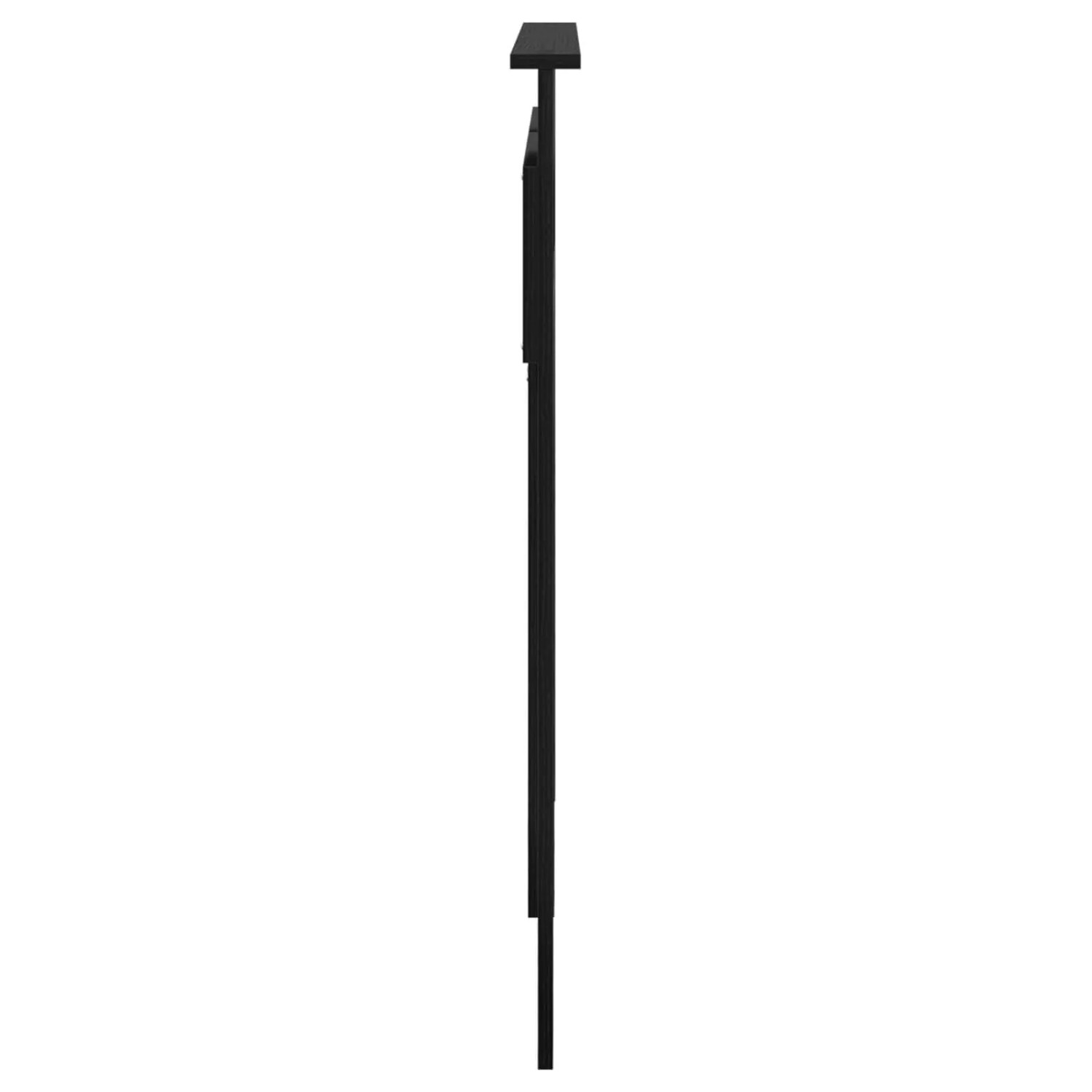 vidaXL Kopfteil mit Kopfteil Schwarz Eichen-Optik 135 cm Holzwerkstoff 888118