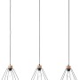 Brilliant Pendelleuchte Drewno, 3-flammig, Eiche/Schwarz. Hängelampe aus Holz und Metall im modernen Design.