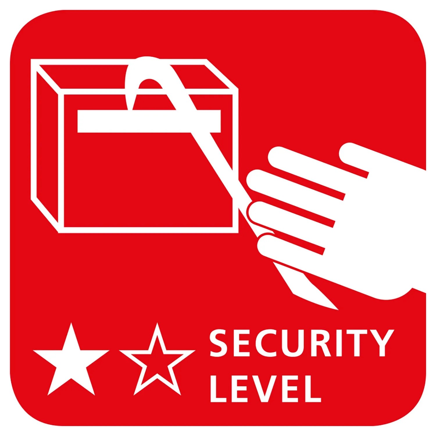 Symbol für Sicherheitsstufe 2 für Burg-Wächter Briefkasten.