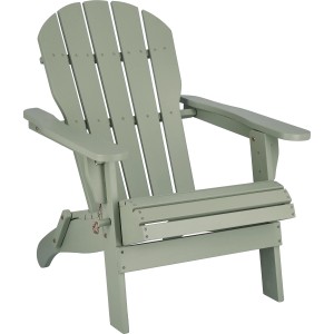 Klappbarer Gartenstuhl Yes Filadelfia in Salbeigrün aus Akazienholz.