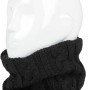 Schwarzer Heat Holders Halswärmer für Damen, Universalgröße, aus Strick mit Zopfmuster.