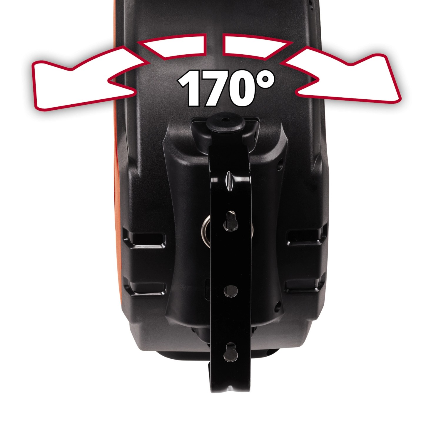 Einhell Schlauchtrommel TC-PH 150 mit 170° schwenkbarer Wandhalterung.