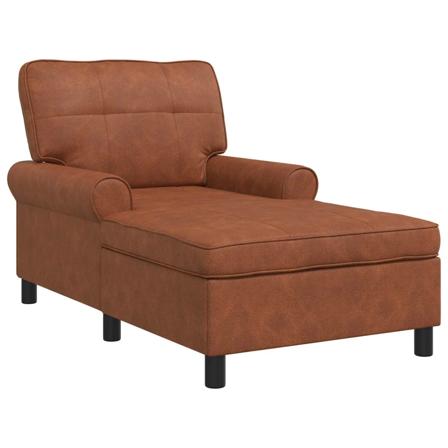 vidaXL Lounge-Liege mit Kissen Braun 91 x 157 x 91 cm Kunstleder 42022918
