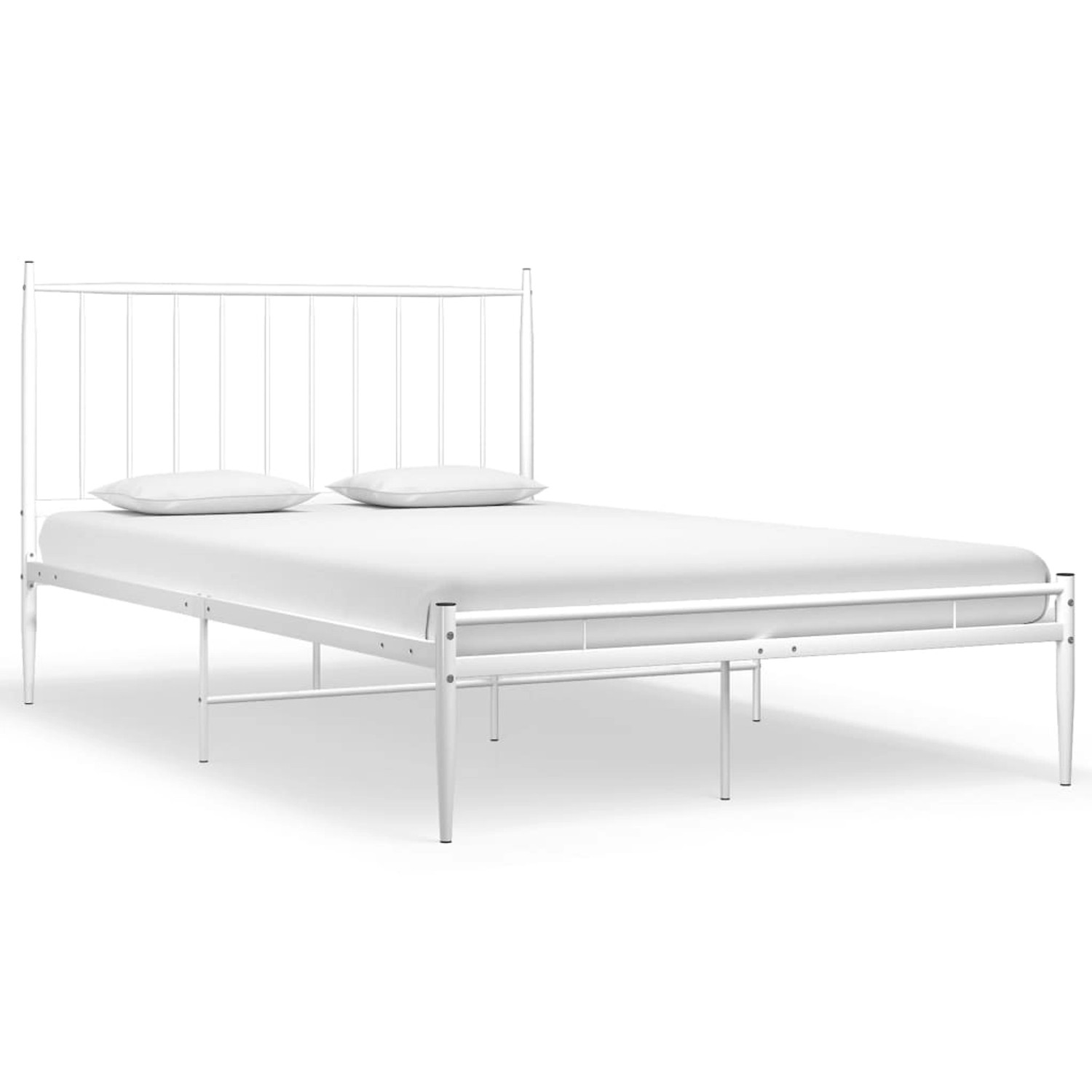 vidaXL Bett Weiß Metall 120x200 cm Modell 2922502