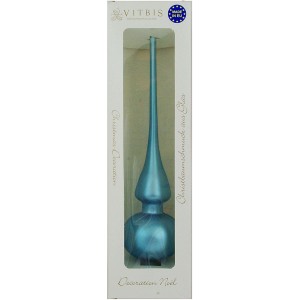 Vitbis Glasweihnachtsspitze, ø 6cm, eisblau, matte Oberfläche, in Verpackung.