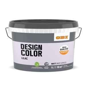 OBI Design Color Lila, 1L Eimer, matte Innenfarbe für Wände und Decken.