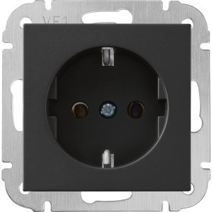 Steckdose Finnja, schwarz-matt, für den Innenbereich.