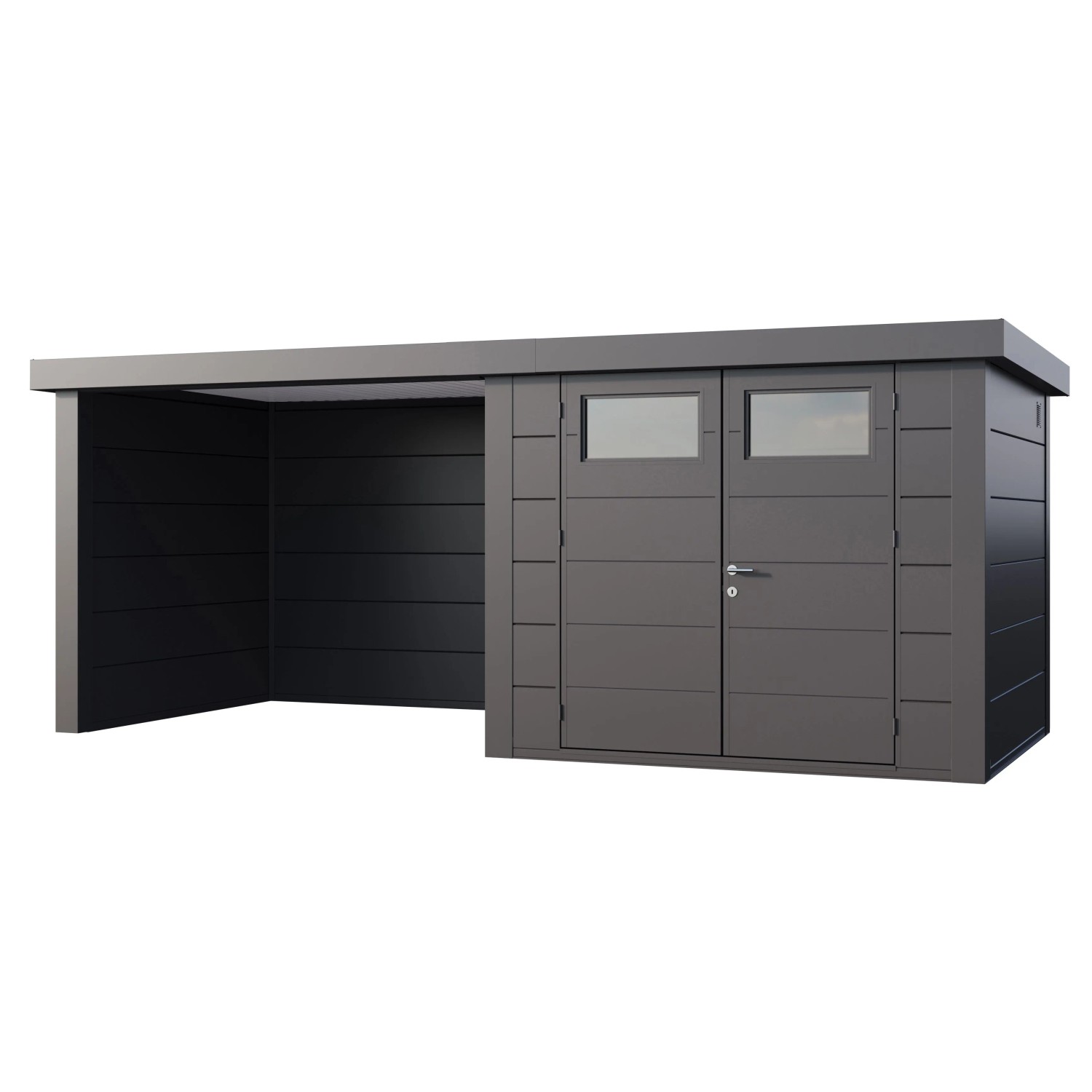 Gerätehaus Classico 2724 mit Lounge S Links 552 cm x 238 cm Anthrazit günstig online kaufen