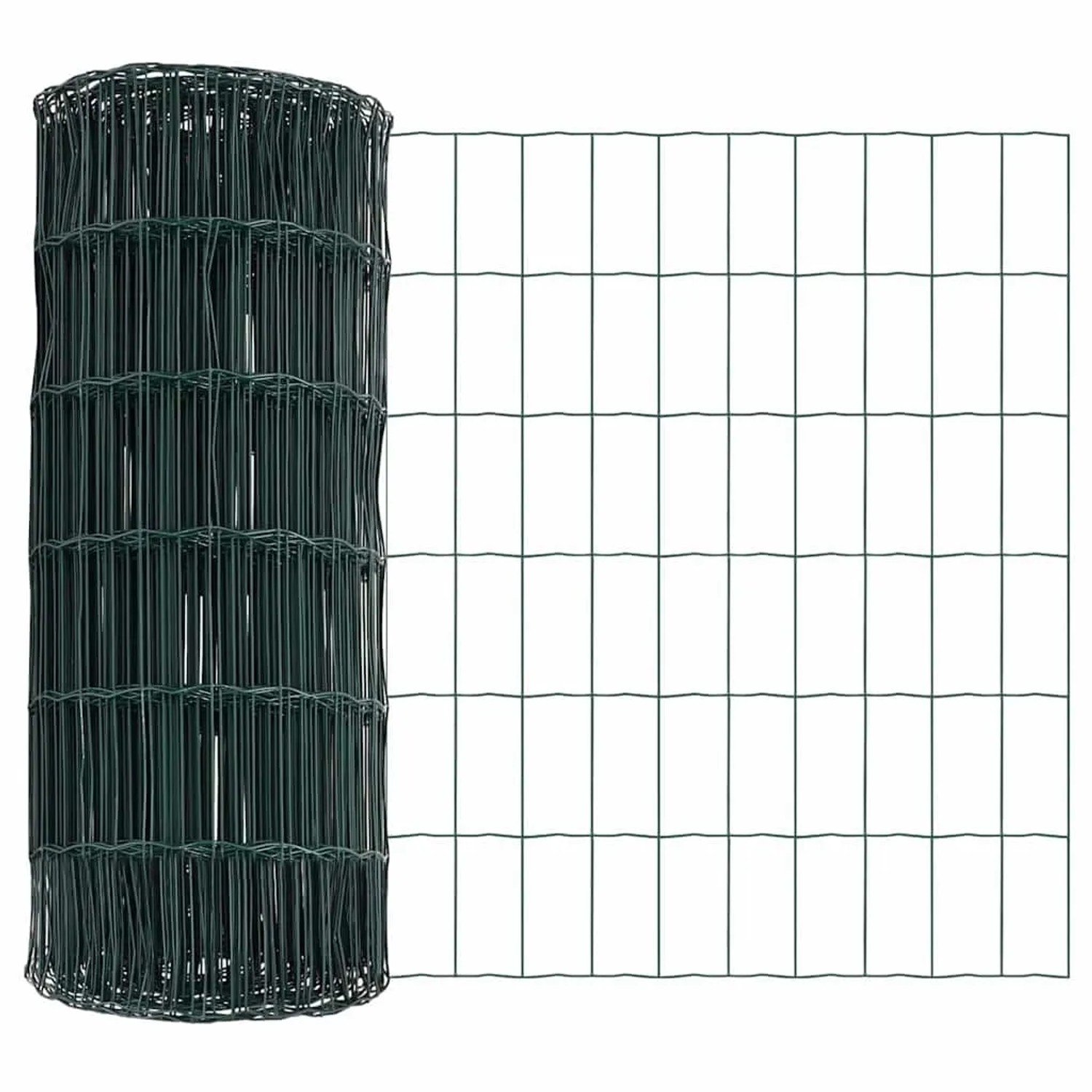 vidaXL Eurozaun Grün 0,8 x 25 m PVC-beschichtetes Eisen 42004388 günstig online kaufen