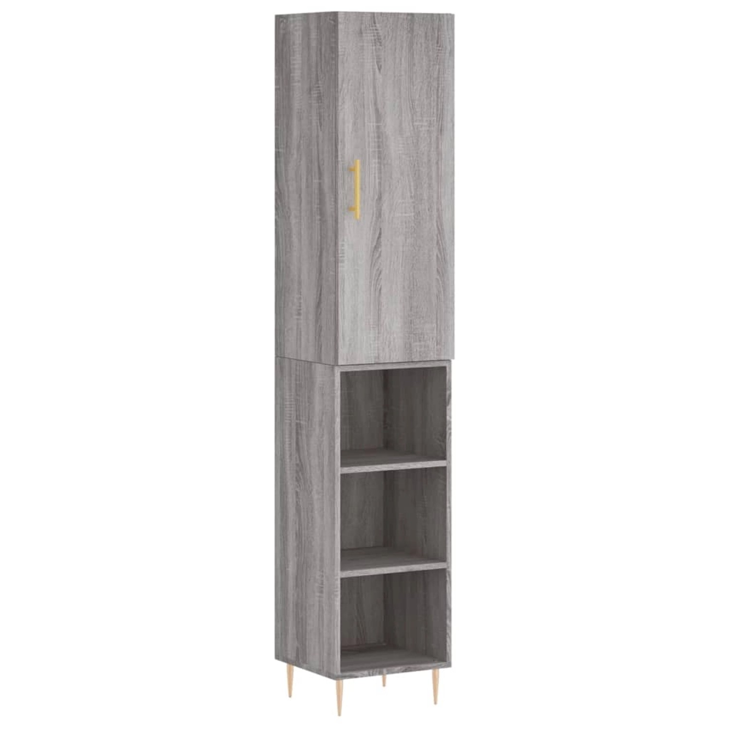 vidaXL Highboard Grau Sonoma 34,5x34x180 cm Holzwerkstoff 3198975 günstig online kaufen