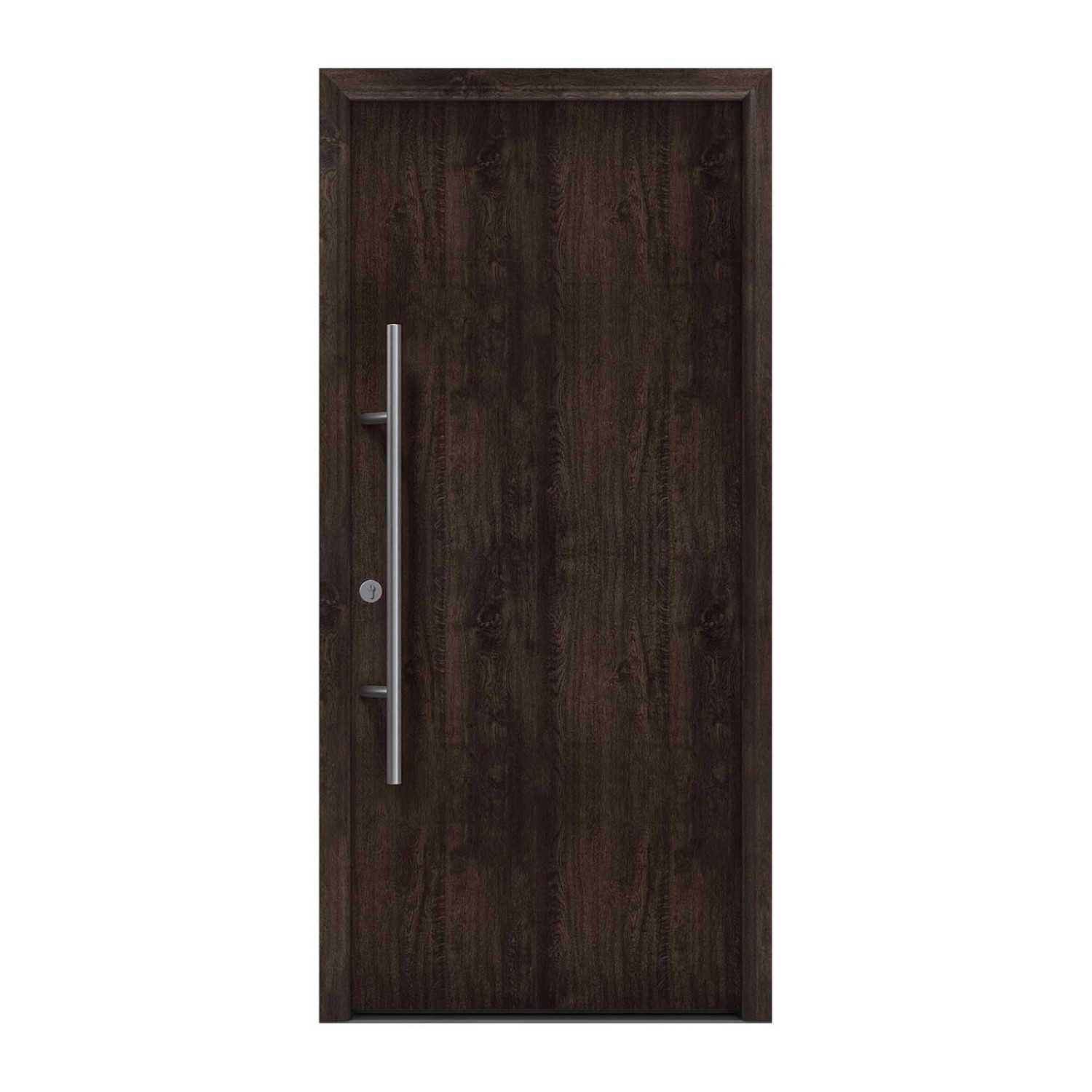 EcoStar Haustür Isopro Secur IPS 010 Eiche Dunkel 110 cm x 210 cm DIN L günstig online kaufen