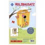 Pebaro Holzbausatz Nistkasten: Bausatz mit gelbem Vogelhaus, Deko und Anleitung.