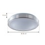 Moderne Lindby LED Deckenleuchte Emelie aus Aluminium, 30 cm Durchmesser, für Wohnzimmer.