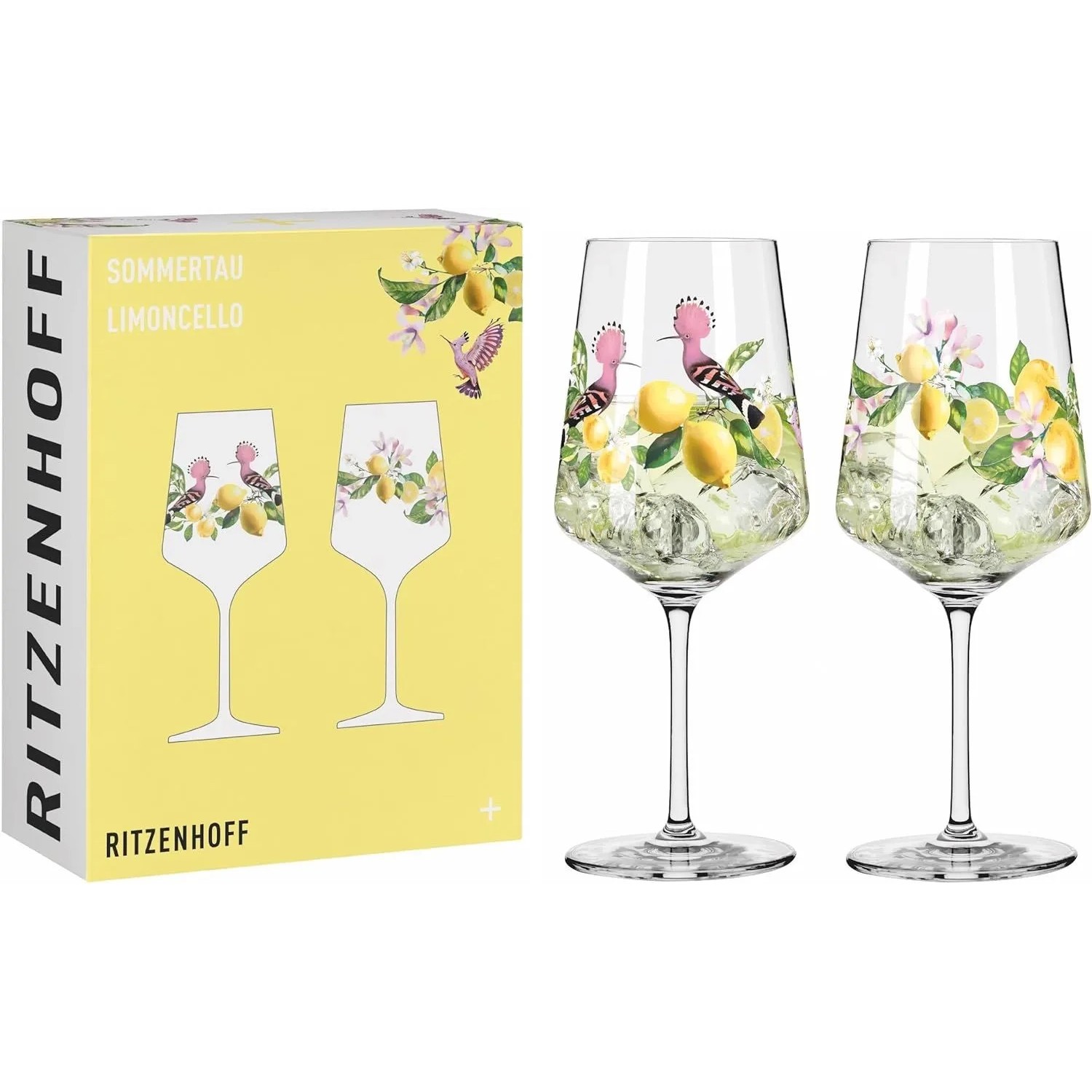 Ritzenhoff SET Sommersonett 2 X Glas 6041005 Spritz Schorle Zitrone Limonc