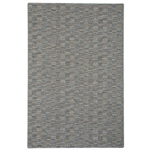 Snapstyle Teppich Modern Stripes Anthrazit, 80x160cm. Kurzflorteppich mit Streifenmuster in Anthrazit, Grau und Beige.