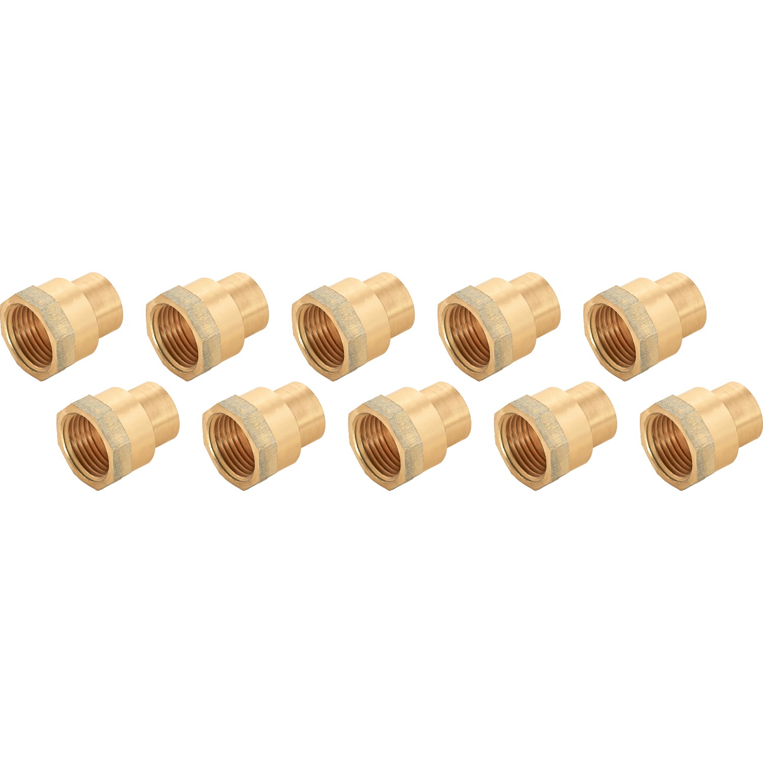 Löt-Übergangsmuffe Ø 15 mm x 18,6 mm (Rp 1/2) Rotguss 10 Stück