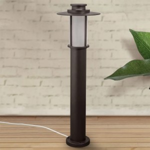 Mokkafarbene Orion LED Wegeleuchte, 80cm hoch, für stilvolle Außenbeleuchtung.