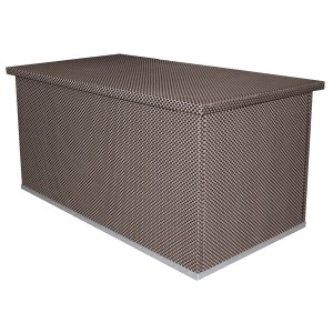 Wilk Aufbewahrungsbox in Rattanoptik 64 cm x 120 cm x 67 cm Braun