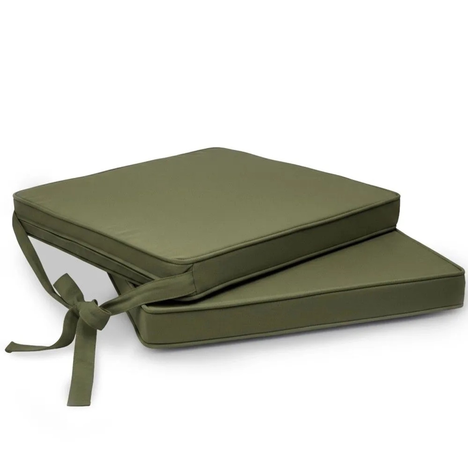 Beautissu 2er Set Loft SK Stuhlkissen Olivgrün 45x40x5cm