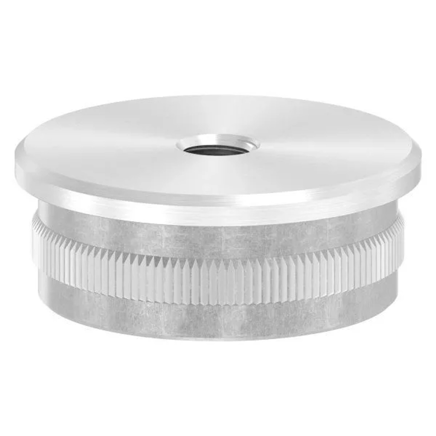 FeNau Einsteckkappe Edelstahl V2A Ø 42,4 mm Für 2,0 mm Wandstärke Flach M8 Gewinde