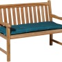 Gartenbank mit blauem Sitzkissen Panama Sea Blue von Madison, 150x48 cm.