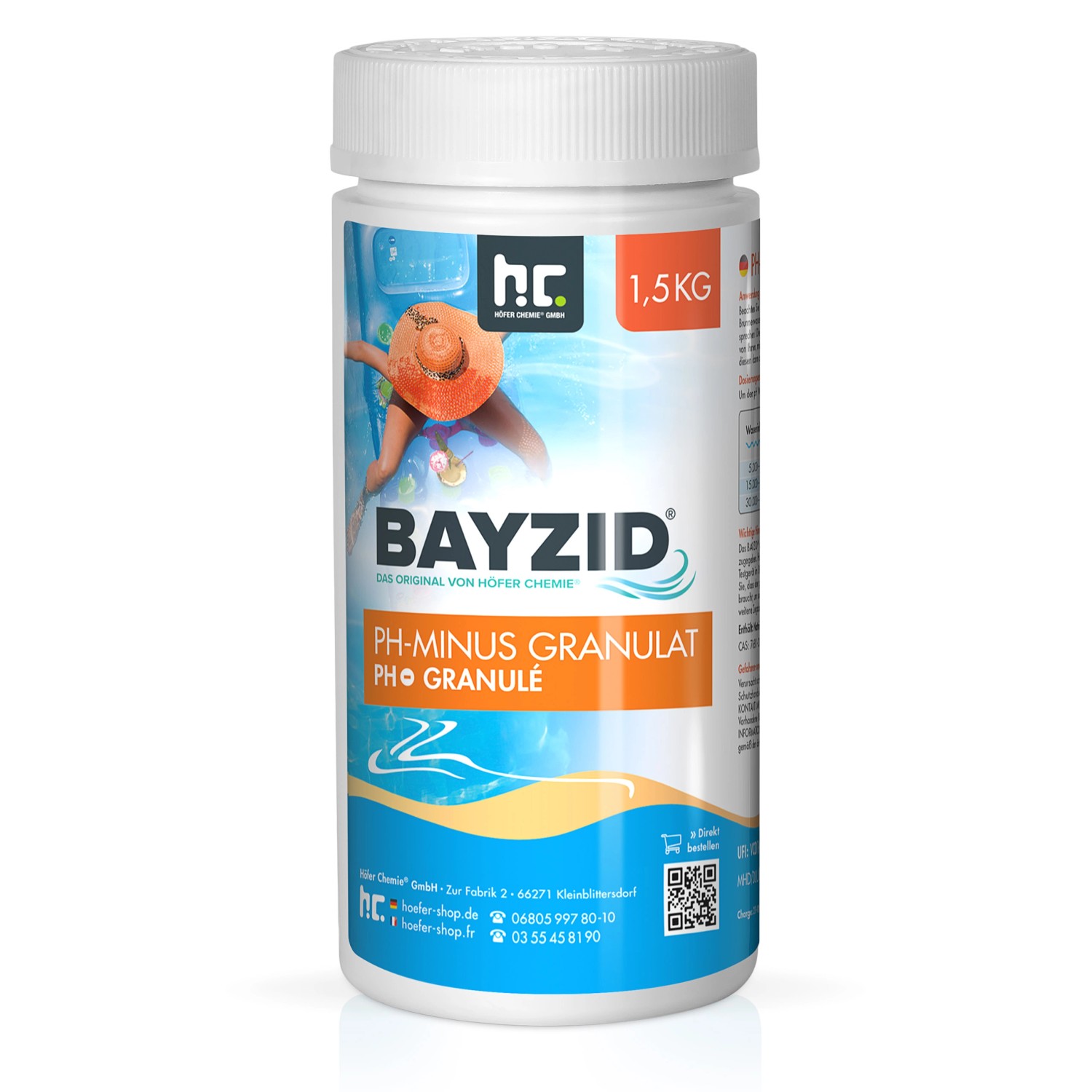 Bayzid pH Minus Granulat für den Pool 1,5kg