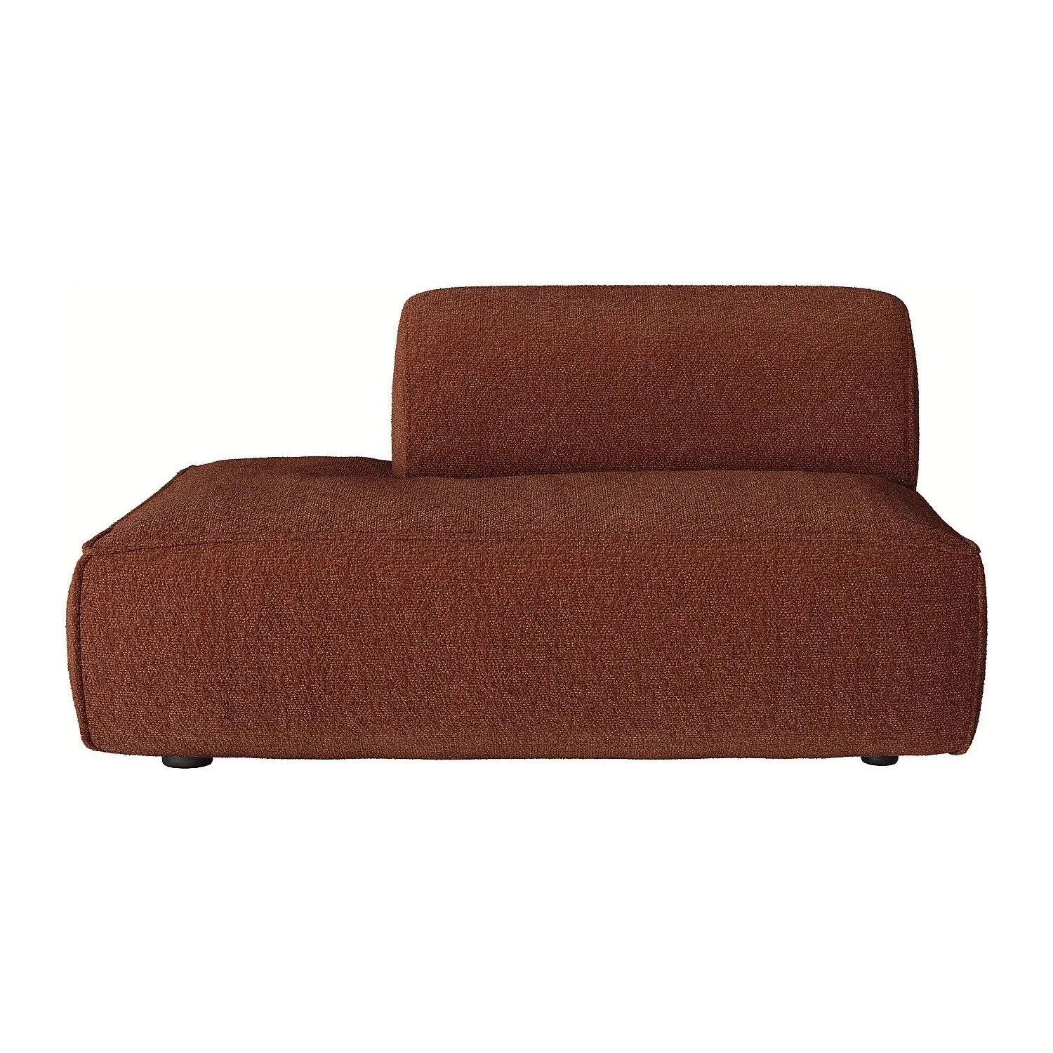 Vente-unique Recamiere Ohne Schlaffunktion Camilio Terracotta 130 cm