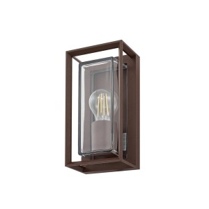 Moderne, braune Arcchio Außenwandleuchte Ismera aus Aluminium mit E27 Fassung.